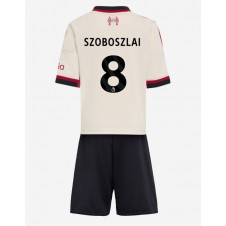 Liverpool Dominik Szoboszlai #8 Bortaställ Barn 2025-26 Korta ärmar (+ Korta byxor)